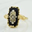 Black Onyx & Diamond Ring | 2.50ct, 0.01ct | SZ 6.25 | Discount