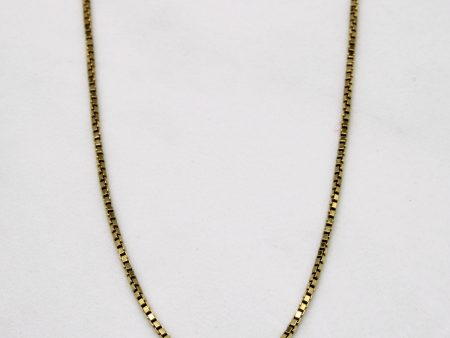 18k Yellow Gold Box Link Chain | 16  | Cheap