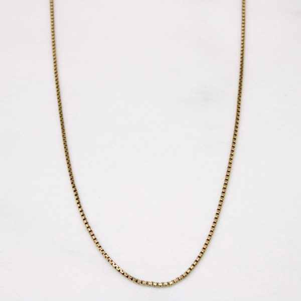 10k Yellow Gold Box Link Chain | 16  | on Sale