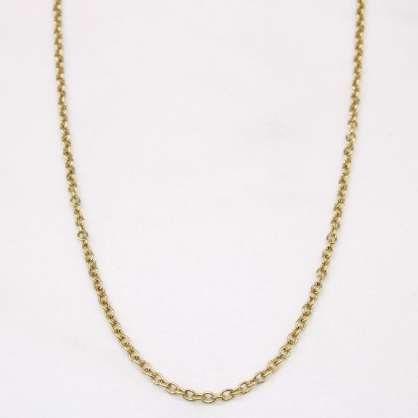 18k Yellow Gold Circle Link Chain | 24  | on Sale