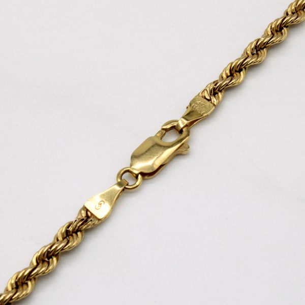 10k Yellow Gold Rope Chain | 18  | on Sale