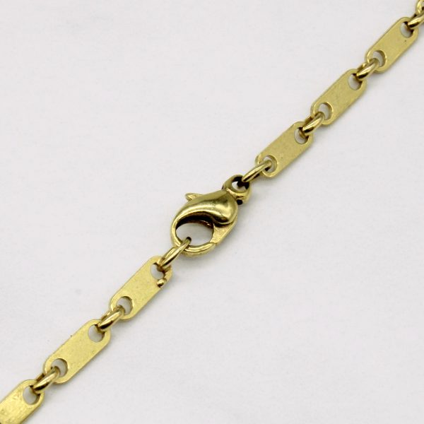 14k Yellow Gold Modified Anchor Link Chain | 20  | For Sale