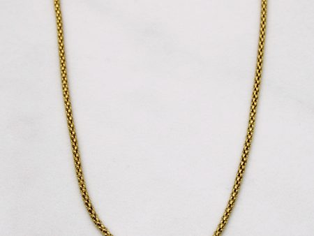 21k Yellow Gold Tube Chain | 18  | Discount