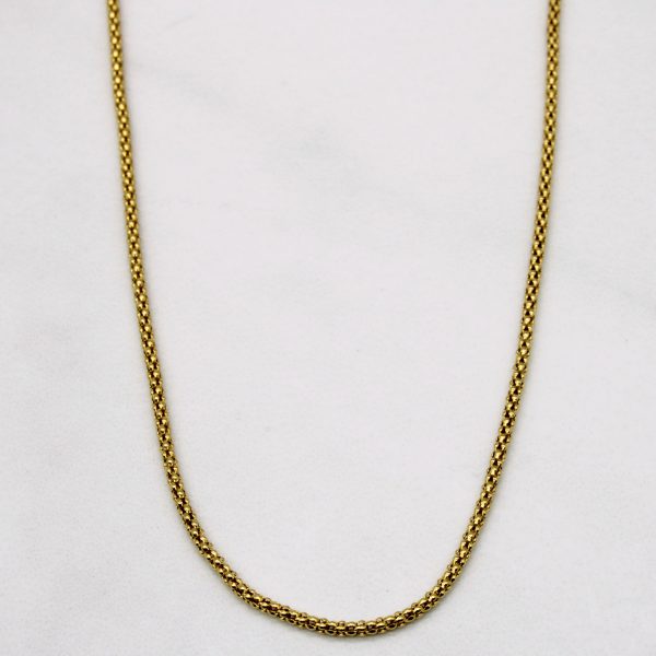 21k Yellow Gold Tube Chain | 18  | Discount