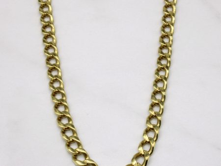 18k Yellow Gold Curb Link Chain | 22  | on Sale