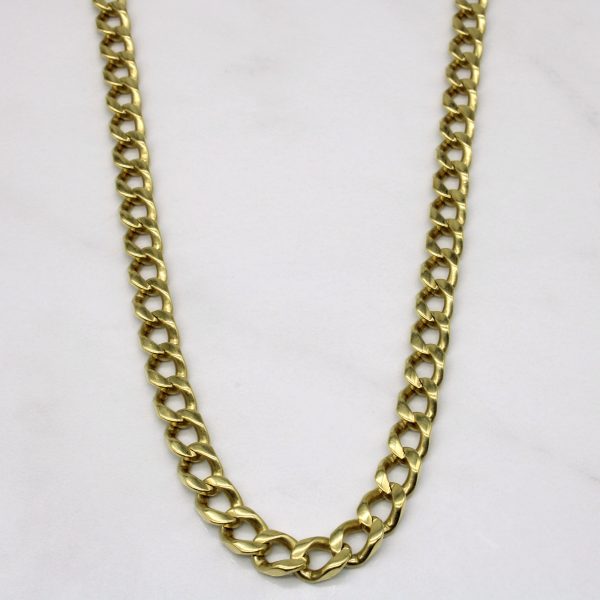 18k Yellow Gold Curb Link Chain | 22  | on Sale