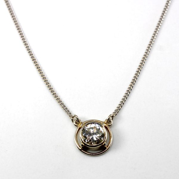 Bezel Set Diamond Pendant Necklace | 1.00ct SI1 SI2 J K| 15 | Online Hot Sale