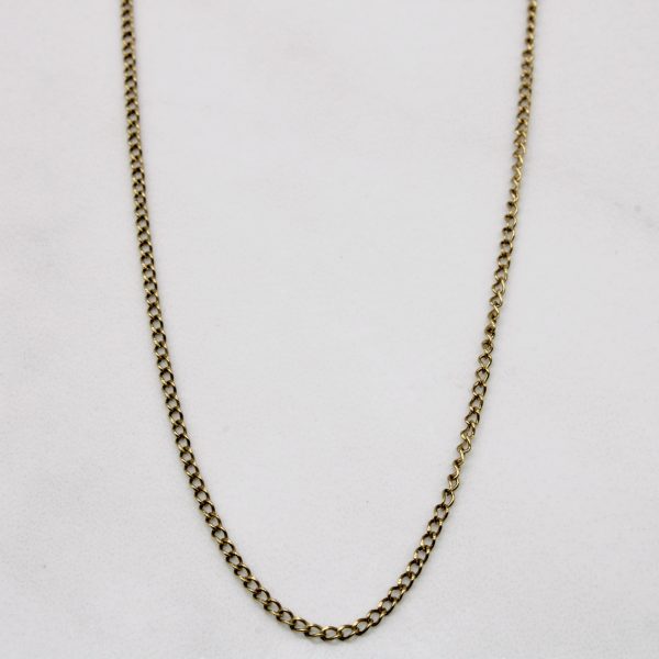 9k Yellow Gold Curb Link Chain | 18  | Sale