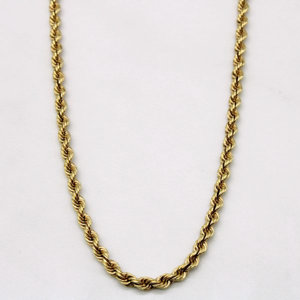 18k Yellow Gold Rope Chain | 18  | Sale