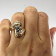 Bypass Multi Diamond Yellow Gold Ring | 2.28ctw | SZ 4.5 | For Cheap