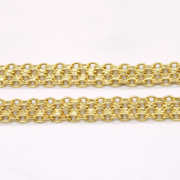 14k Yellow Gold Flat Link Choker | 15  | Online