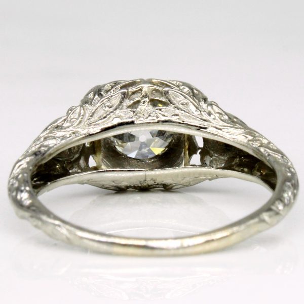 Art Deco Old European Diamond 14k Ring | 0.80ct | SZ 4.5 | For Sale