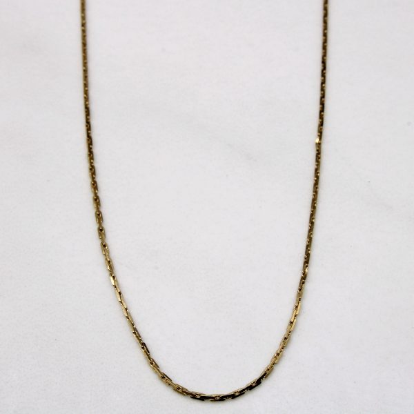 14k Yellow Gold Rectangle Link Chain | 18  | For Discount