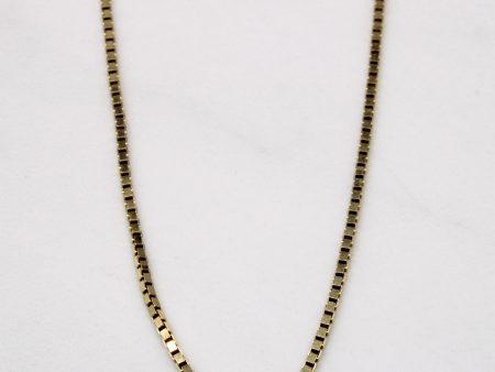 14k Yellow Gold Box Link Chain | 22  | Discount