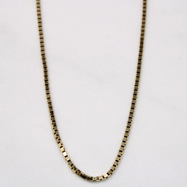 14k Yellow Gold Box Link Chain | 22  | Discount