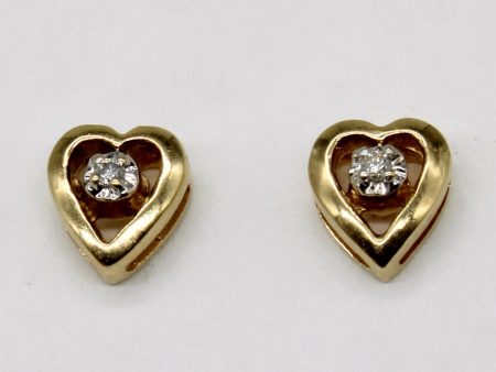 Diamond Heart Earrings | 0.02ctw | Hot on Sale