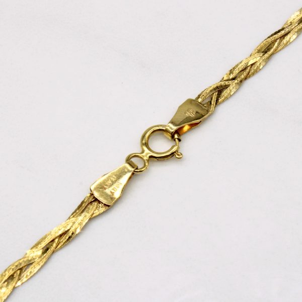 10k Yellow Gold Woven Chain | 18  | Supply