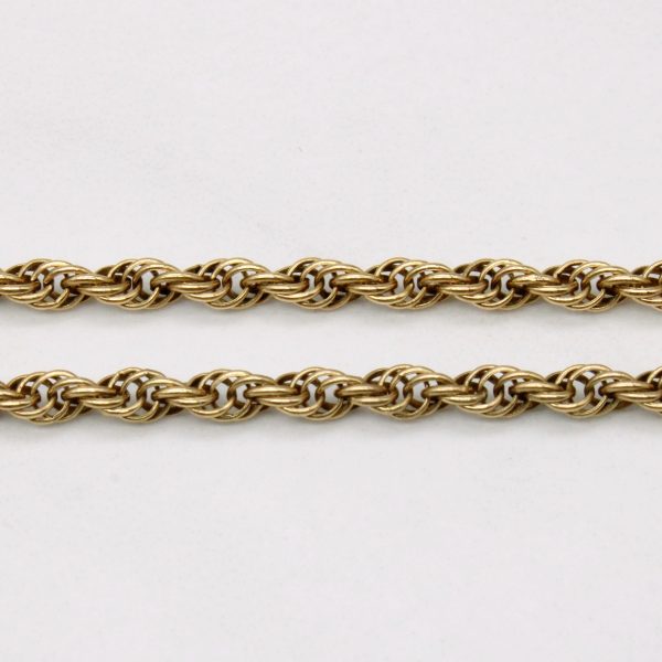 10k Yellow Gold Rope Chain | 22  | For Sale