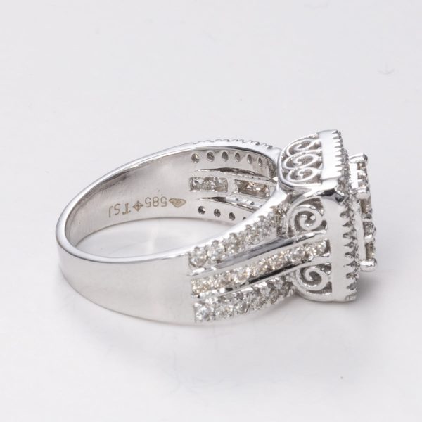 14k White Gold Diamond Ring| 1.24ctw | Sz 6.75 Online now