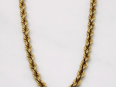 10k Yellow Gold Rope Chain | 18  | on Sale