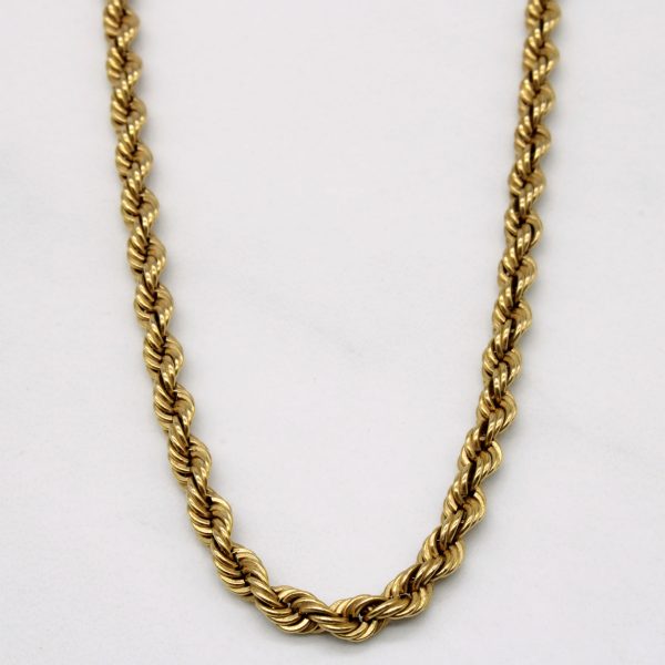 10k Yellow Gold Rope Chain | 18  | on Sale