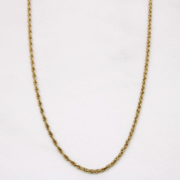 14k Yellow Gold Rope Chain | 20  | Online