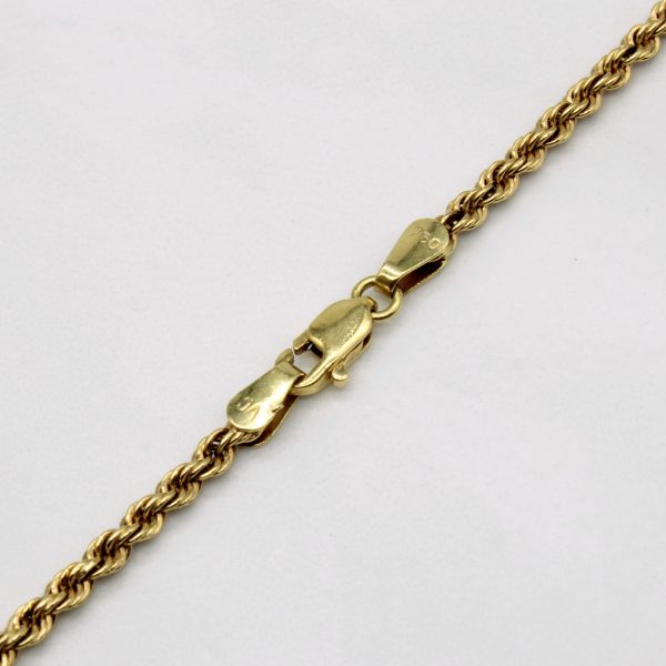 18k Yellow Gold Rope Chain | 18  | Sale