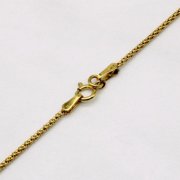 21k Yellow Gold Tube Chain | 18  | Discount