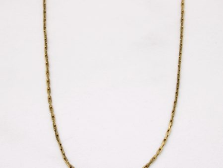 10k Yellow Gold Rectangle Link Chain Choker | 15  | on Sale