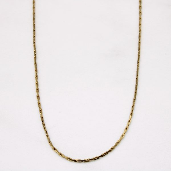 10k Yellow Gold Rectangle Link Chain Choker | 15  | on Sale