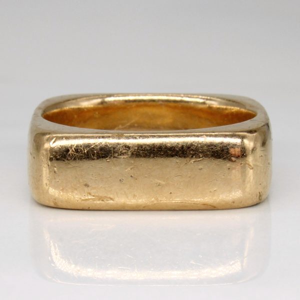 10k Yellow Gold Soft Square Ring | SZ 9.75 | Sale