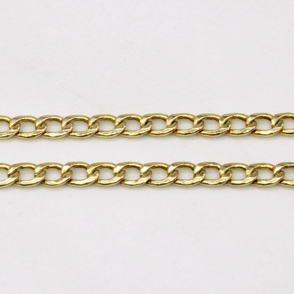 14k Yellow Gold Curb Link Chain | 24  | Fashion