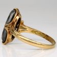 1938 Finish Hematite Cocktail Ring | 5.50ct | SZ 8 | Fashion