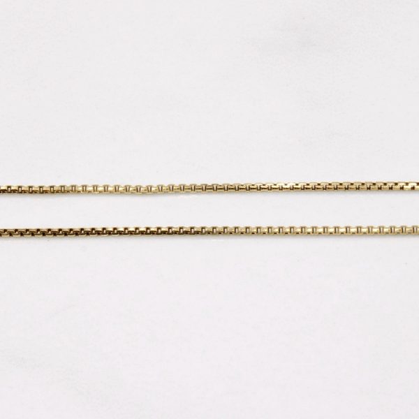 10k Yellow Gold Box Link Chain | 16  | on Sale