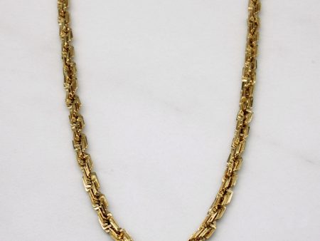 14k Yellow Gold Unique Link Chain | 22  | Online Sale