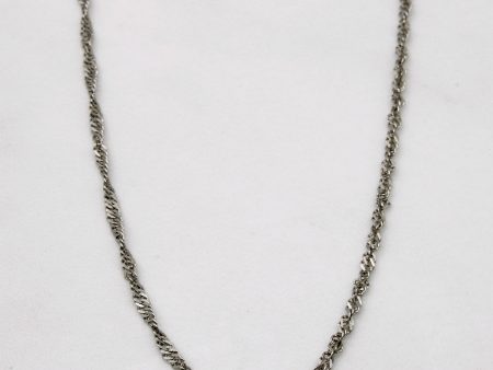 14k White Gold Rope Chain | 18  | For Sale