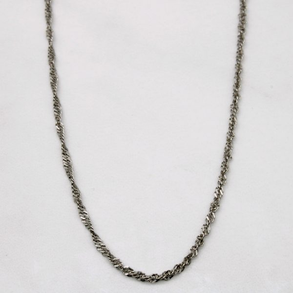 14k White Gold Rope Chain | 18  | For Sale