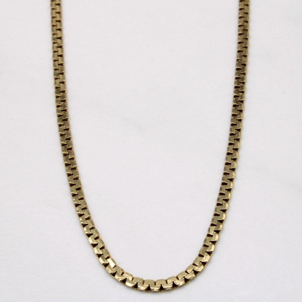 10k Yellow Gold Flat Link Chain | 25  | Sale