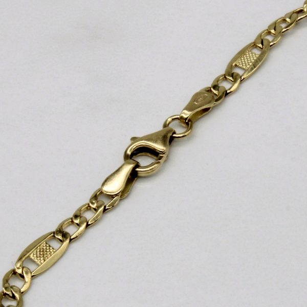 18k Yellow Gold Figarucci Link Bracelet | 7  | For Sale