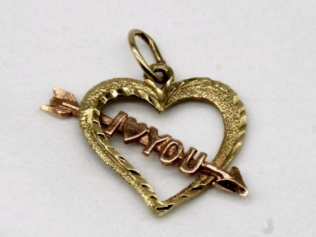 14k Two Tone Gold  I ♥ YOU  Pendant Supply