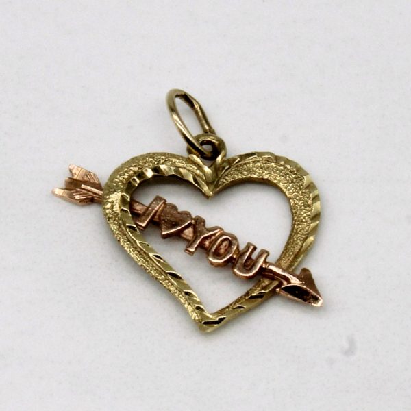 14k Two Tone Gold  I ♥ YOU  Pendant Supply