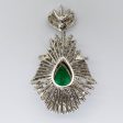 18k White Gold Diamond and Emerald Pendant | 3.00 ct | 1.02 ctw Fashion