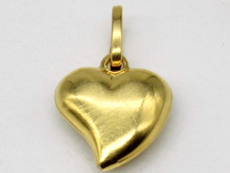 18k Yellow Gold Heart Pendant Online Hot Sale