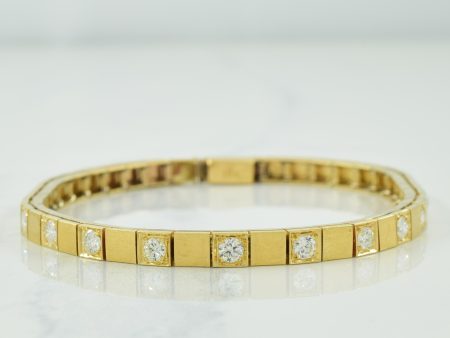 14k Yellow Gold Diamond Bracelet | 1.04ctw | 7  | on Sale