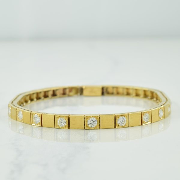 14k Yellow Gold Diamond Bracelet | 1.04ctw | 7  | on Sale