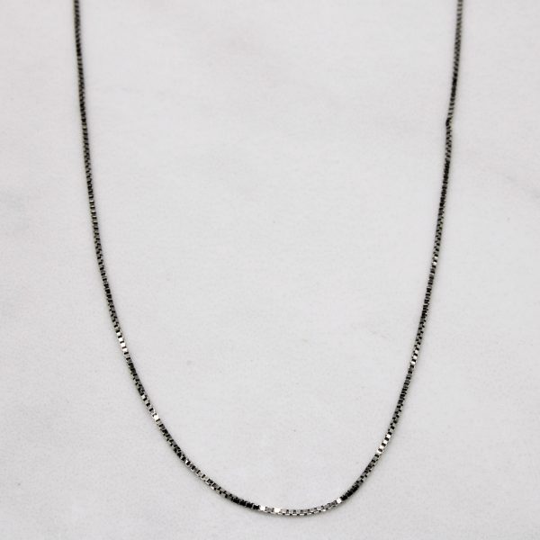 14k White Gold Box Link Chain | 18  | Cheap