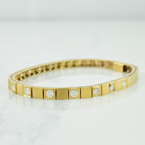 14k Yellow Gold Diamond Bracelet | 1.04ctw | 7  | on Sale