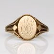 8k Yellow Gold  J.P.  Initial Ring | SZ 5.5 | For Discount