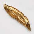 14k Yellow Gold Feather Brooch on Sale