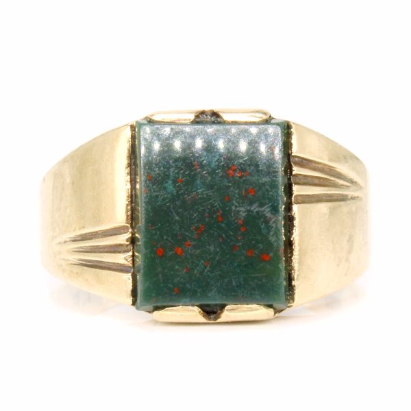 Bloodstone Cocktail Ring | 1.50ct | SZ 6.25 | Online Hot Sale